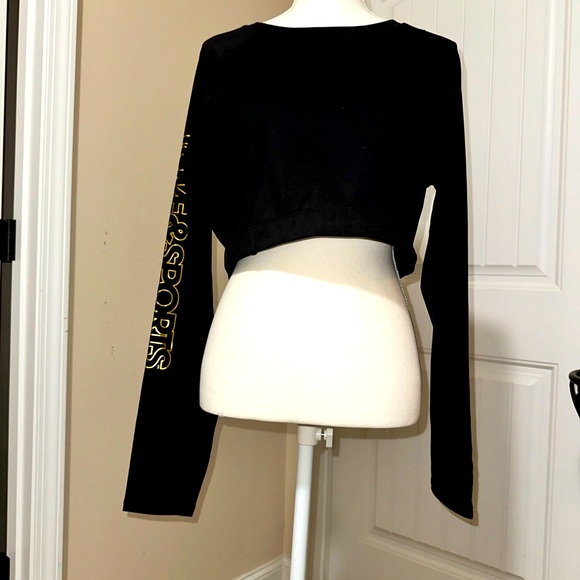 Love & Sports cropped long sleeves activewear top - Picture 1 of 8